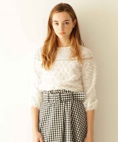 GRACE CONTINENTAL / グレースコンチネンタル トップス | レース切替トップ