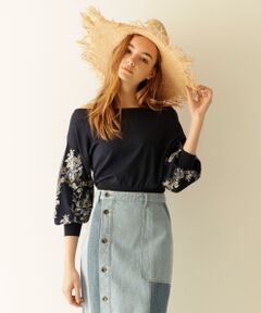 GRACE CONTINENTAL / グレースコンチネンタル ニット・セーター | ドットチュール刺繍ニットトップ