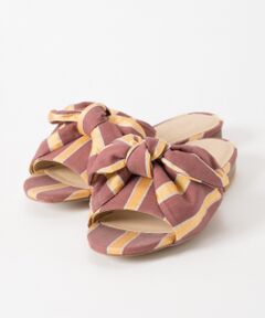 GRACE CONTINENTAL / グレースコンチネンタル サンダル | *ストライプリボンサンダル