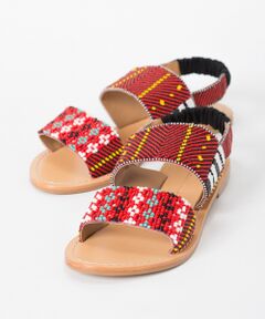 GRACE CONTINENTAL / グレースコンチネンタル サンダル | *刺繍Wストラップサンダル