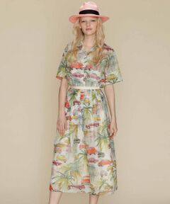 GRACE CONTINENTAL / グレースコンチネンタル ミニ・ひざ丈スカート | リップストッププリントスカート