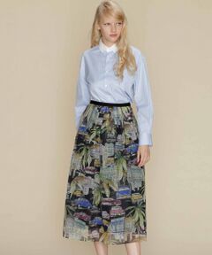 GRACE CONTINENTAL / グレースコンチネンタル ミニ・ひざ丈スカート | リップストッププリントスカート