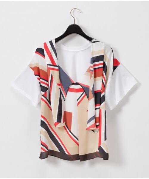 GRACE CONTINENTAL / グレースコンチネンタル Tシャツ | キカスカーフプリントトップ | 詳細8