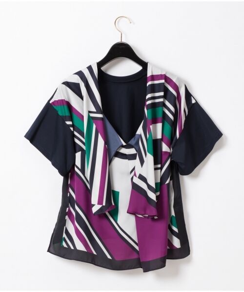 GRACE CONTINENTAL / グレースコンチネンタル Tシャツ | キカスカーフプリントトップ | 詳細19