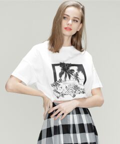 パームプリントTシャツ