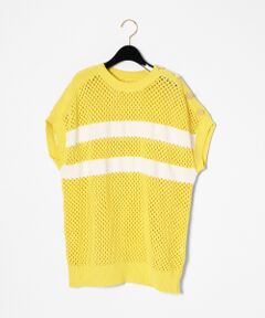 GRACE CONTINENTAL / グレースコンチネンタル ニット・セーター | メッシュボーダーニットトップ