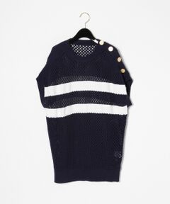 GRACE CONTINENTAL / グレースコンチネンタル ニット・セーター | メッシュボーダーニットトップ