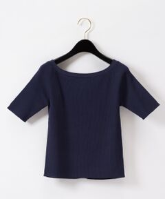 GRACE CONTINENTAL / グレースコンチネンタル ニット・セーター | 五分袖コンパクトリブトップ
