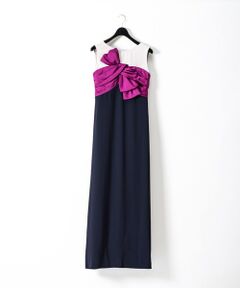 GRACE CONTINENTAL / グレースコンチネンタル ドレス | リボン配色ロングドレス