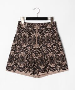 GRACE CONTINENTAL / グレースコンチネンタル その他パンツ | ハイウエスト刺繍ショートパンツ