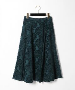 GRACE CONTINENTAL / グレースコンチネンタル ミニ・ひざ丈スカート | シフォンジャガードフレアスカート