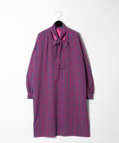 GRACE CONTINENTAL / グレースコンチネンタル ミニ丈・ひざ丈ワンピース | ハートプリントボウタイ付ワンピース