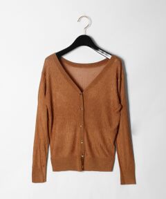 GRACE CONTINENTAL / グレースコンチネンタル カーディガン・ボレロ | シアーリブVネックニットカーディガン