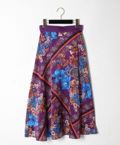 GRACE CONTINENTAL / グレースコンチネンタル ミニ・ひざ丈スカート | ボタニカルスカーフスカート