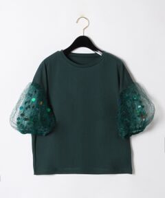 GRACE CONTINENTAL / グレースコンチネンタル Tシャツ | スパンドットスリーブトップ