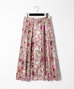 GRACE CONTINENTAL / グレースコンチネンタル ミニ・ひざ丈スカート | フラワーオパールプリントスカート