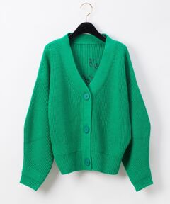 GRACE CONTINENTAL / グレースコンチネンタル カーディガン・ボレロ | バックロゴ刺繍ニットカーディガン