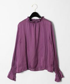 GRACE CONTINENTAL / グレースコンチネンタル トップス | サテンシャーリングトップ