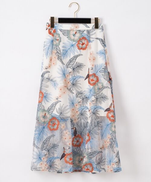ボタニカルバード刺繍スカート