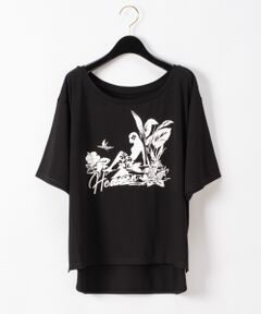 プリントレーヨンTシャツ