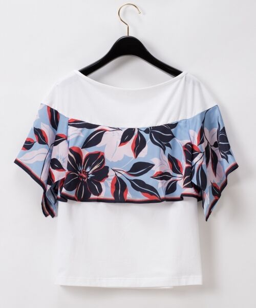 GRACE CONTINENTAL / グレースコンチネンタル Tシャツ | アシメフラワースカーフTシャツ | 詳細12