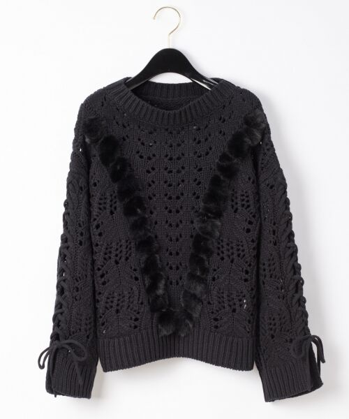 ＧＲＡＣＥ ＣＯＮＴＩＮＥＮＴＡＬ ケーブル編みセーター 黒