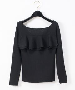 GRACE CONTINENTAL / グレースコンチネンタル ニット・セーター | フリルボートネックニットトップ