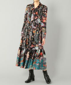 GRACE CONTINENTAL / グレースコンチネンタル ロング・マキシ丈ワンピース | ペイズリープリントボウタイワンピース