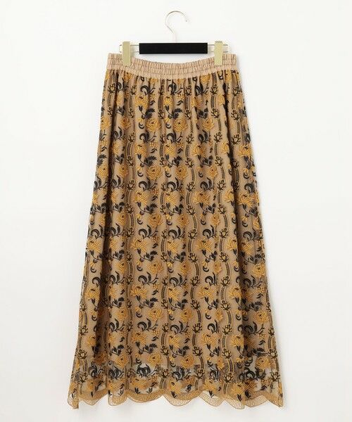 サラサ刺繍ギャザースカート