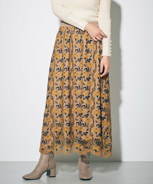 グレースコンチネンタルサラサ刺繍ギャザースカート