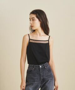 GRACE CONTINENTAL / グレースコンチネンタル キャミソール・チューブトップ | チュール切替キャミソール