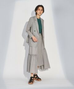 GRACE CONTINENTAL / グレースコンチネンタル ミニ・ひざ丈スカート | シアーチェックスカート