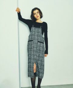 GRACE CONTINENTAL / グレースコンチネンタル ミニ・ひざ丈スカート | ミディツイードジャンパースカート