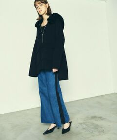 GRACE CONTINENTAL / グレースコンチネンタル その他アウター | フードファーリバーポンチョ