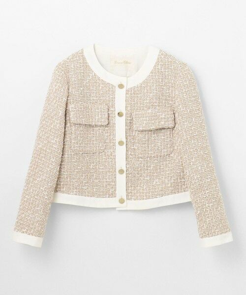 GRACE CONTINENTAL / グレースコンチネンタル ノーカラージャケット | ツイードトリミングジャケット | 詳細16