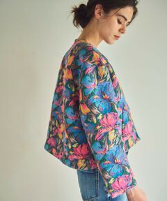 グレースコンチネンタル　ビーズ刺繍 ノーカラージャケット Mサイズ セール】 ショート刺繍ジャケット （ノーカラージャケット