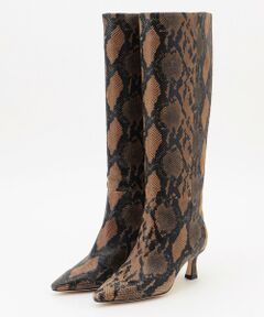 GRACE CONTINENTAL / グレースコンチネンタル ブーツ（ロング丈） | LOLACRUZパイソン柄ロングブーツ