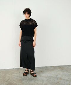 GRACE CONTINENTAL / グレースコンチネンタル その他トップス | メッシュルーズニットトップ