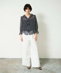 GRACE CONTINENTAL / グレースコンチネンタル シャツ・ブラウス | ドットラッフルブラウス