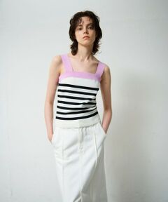 GRACE CONTINENTAL / グレースコンチネンタル その他トップス | 配色ニットキャミ