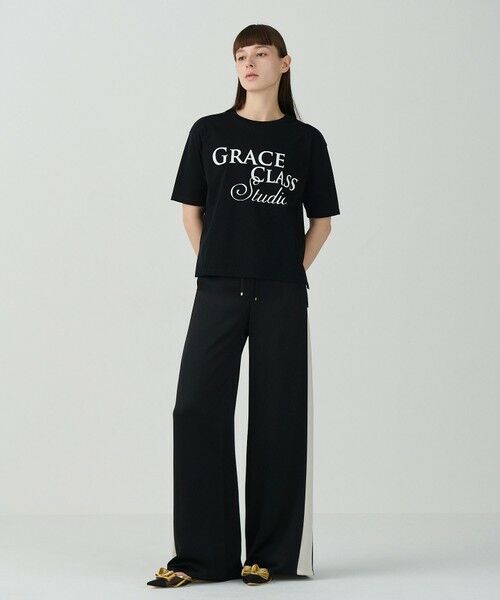 GRACE CONTINENTAL / グレースコンチネンタル シャツ・ブラウス | レタードシルケットTシャツ | 詳細3