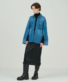 GRACE CONTINENTAL / グレースコンチネンタル シャツ・ブラウス | スリットスリーブデニムシャツ