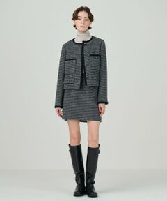 GRACE CONTINENTAL / グレースコンチネンタル ミニ・ひざ丈スカート | シャギーチェックミニスカート