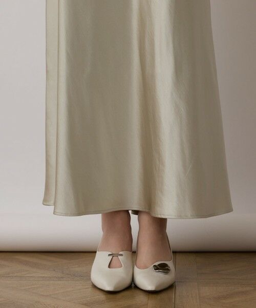 GRACE CONTINENTAL / グレースコンチネンタル ロング・マキシ丈スカート | サテンストレッチイージースカート | 詳細10