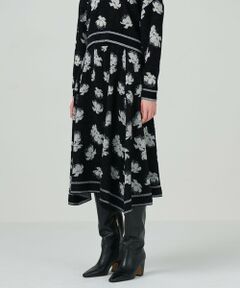 GRACE CONTINENTAL / グレースコンチネンタル ロング・マキシ丈スカート | ラメフローラルニットスカート