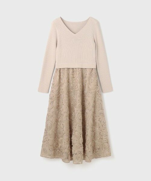 GRACE CONTINENTAL / グレースコンチネンタル ロング・マキシ丈ワンピース | テープ刺繍ニットワンピース | 詳細4