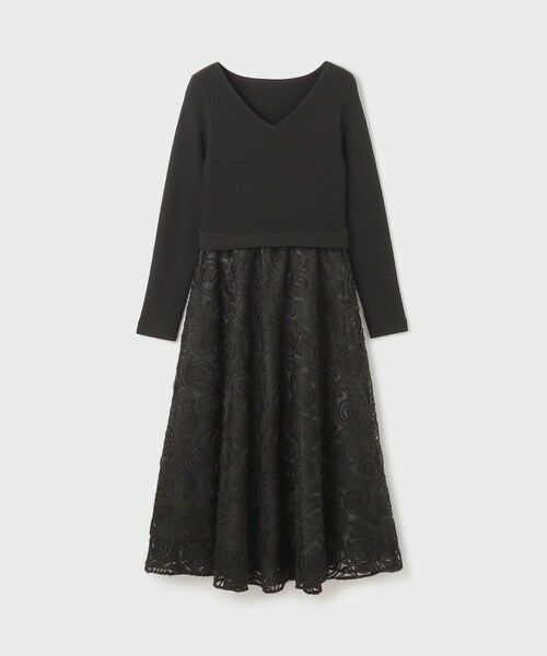 GRACE CONTINENTAL / グレースコンチネンタル ロング・マキシ丈ワンピース | テープ刺繍ニットワンピース | 詳細9