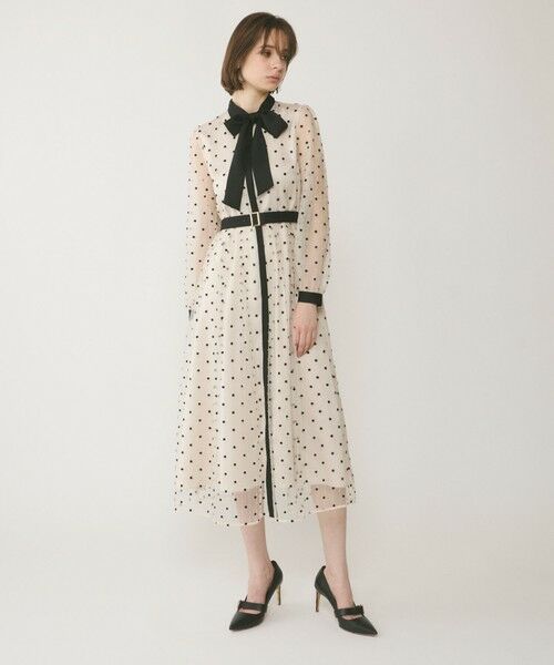 GRACE CONTINENTAL / グレースコンチネンタル ドレス | ビーズ刺繍ドットドレス | 詳細1