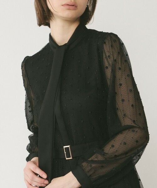 GRACE CONTINENTAL / グレースコンチネンタル ドレス | ビーズ刺繍ドットドレス | 詳細10