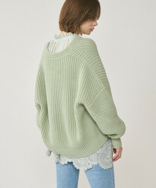 GRACE CONTINENTAL / グレースコンチネンタル ニット・セーター | 畦ルーズニットカーディガン | 詳細7